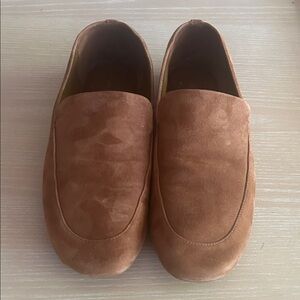 Vince Devin-B Loafer Shoes Womens 8.5 Brown Suede Minimalist Slip On Flat